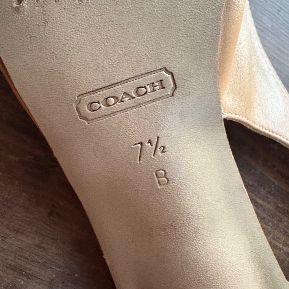 Coach Square Toe Sling Back Sandals - Picture 10 of 11
